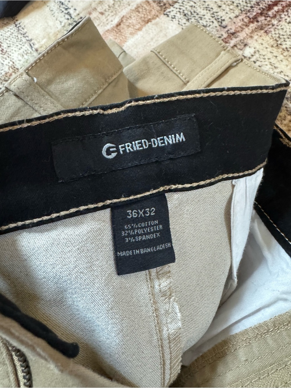 Men's Cargo Pants - Khaki, Brown, Olive - Picture 2 of 6